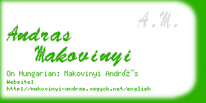 andras makovinyi business card